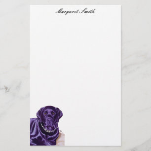 Personalised Black Labrador Thinking Painting Stationery