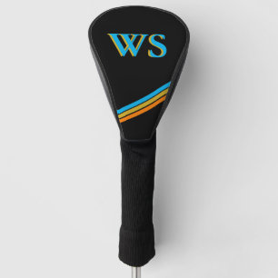 Personalised Black Leather Golf Head Cover