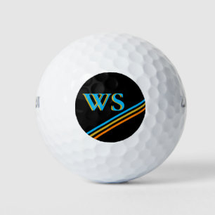 Personalised Black Leather Golf Head Cover Golf Balls