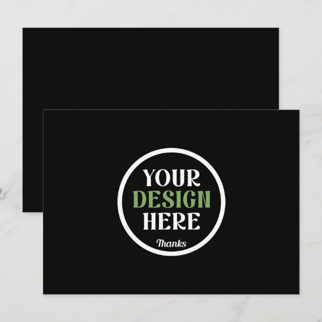 Personalised Black Logo QR Code Business Branding Card (Front/Back)