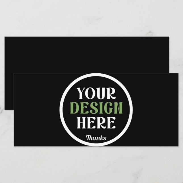 Personalised Black Logo QR Code Business Branding Card (Front/Back)