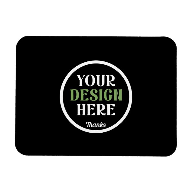 Personalised Black Logo QR Code Business Branding Magnet (Horizontal)