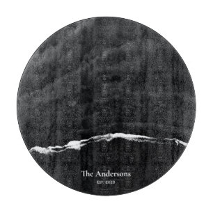 Personalised Black Marble Charcuterie Board