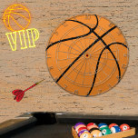 Personalised Black Modern orange Basketball   Dart Dartboard<br><div class="desc">Personalised Black Modern orange Basketball dartboard
Basketball Close-up Sports Team Basketball Sports personalised dartboard</div>