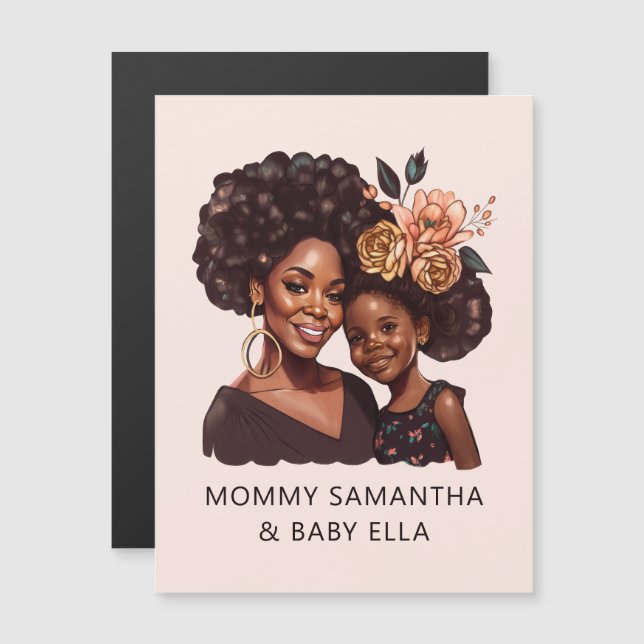 Personalised Black Mum and Daughter (20) (Front/Back)