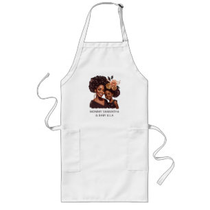 Personalised Black Mum and Daughter (20) T-Shirt Long Apron
