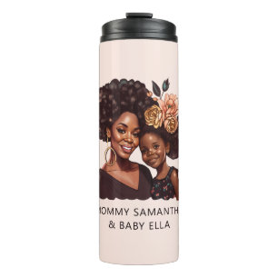 Personalised Black Mum and Daughter (20) Thermal Tumbler