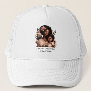 Personalised Black Mum and Daughter (21) Trucker Hat