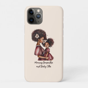 Personalised Black Mum and Daughter (2) iPhone 11 Pro Case