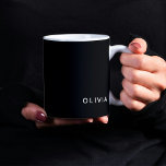 Personalised Black & Name Monogram | Elegant  Coffee Mug<br><div class="desc">Start your day with sophistication using this elegant personalised coffee mug. Featuring a timeless black design with a customisable monogram and name, this mug is perfect for coffee lovers who appreciate modern style. Ideal for sipping coffee, tea, or hot chocolate, it’s made from high-quality materials and is both microwave and...</div>