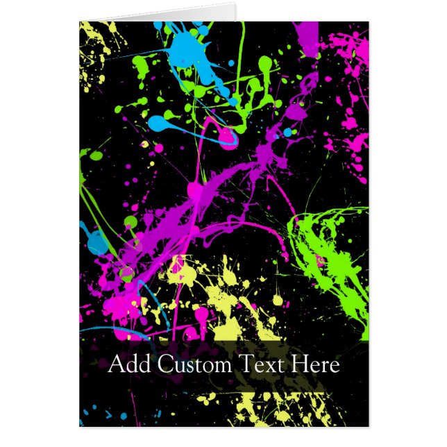 Personalised Black/Neon Splatter (Front)