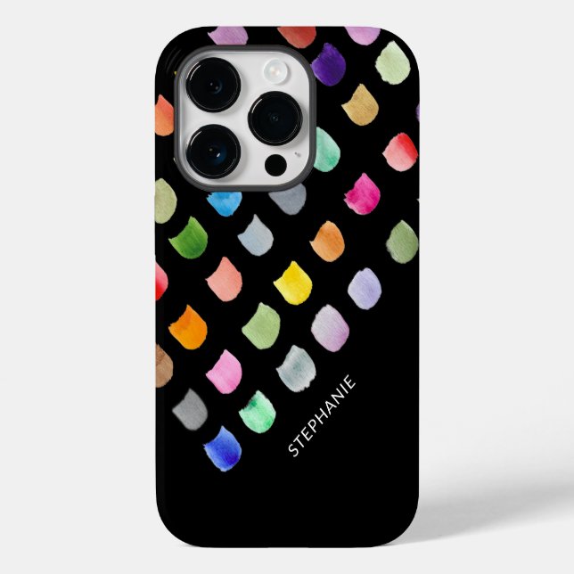 Personalised Black Pattern Case-Mate iPhone Case (Back)