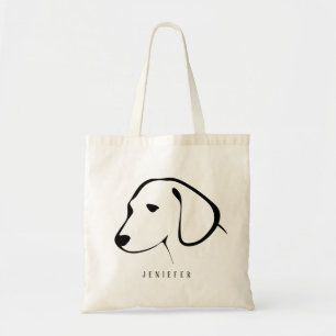 Personalised Black Pet Paw Custom Dog Cute Tote Bag