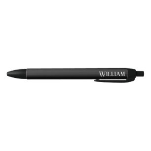 Personalised black pinstripes ink pen