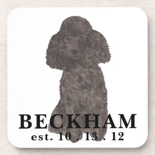 Personalised Black Poodle Coaster
