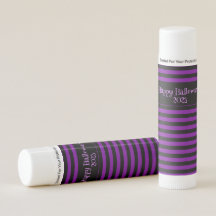 Personalised Black & Purple Striped Halloween