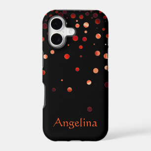 Personalised Black Red Glitter Faux Confetti