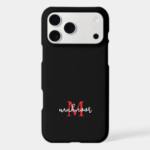 Personalised Black & Red iPhone 17 phone Case