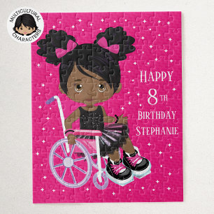 Personalised Black Rocking Ballerina Jigsaw Puzzle