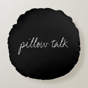 Personalised Black Round Cushion