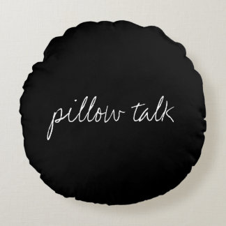 Personalised Black Round Cushion