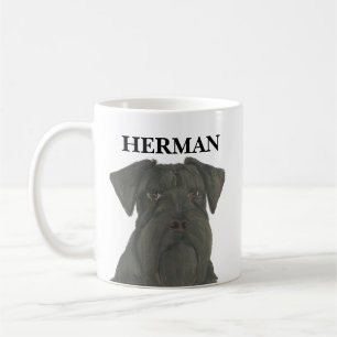Personalised Black Schnauzer Coffee Mug