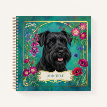Personalised Black Schnauzer Notebook