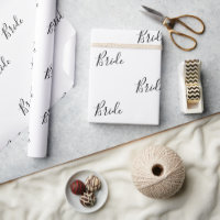 Personalised Black Script Elegant Name Bride
