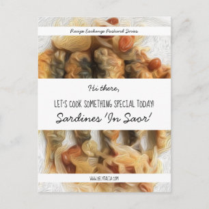 Personalised Black Script White Modern Recipe Postcard