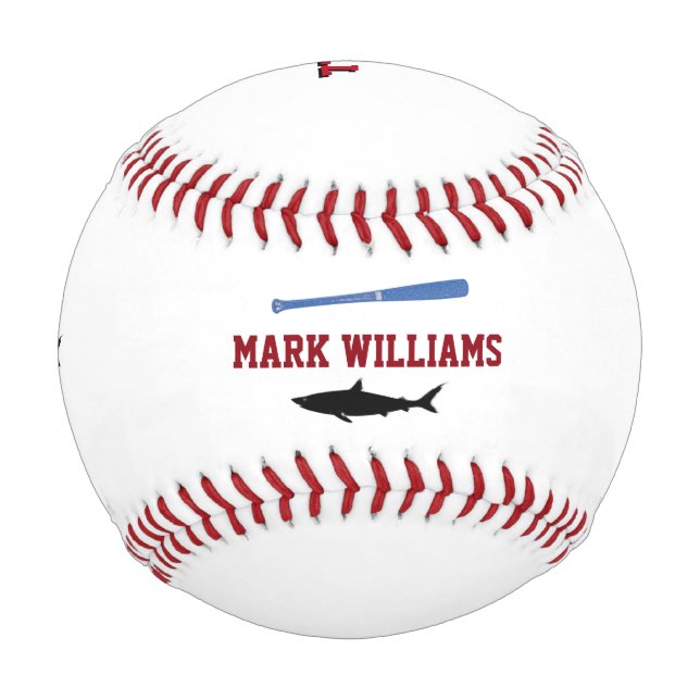 personalised black shark baseball (Back)