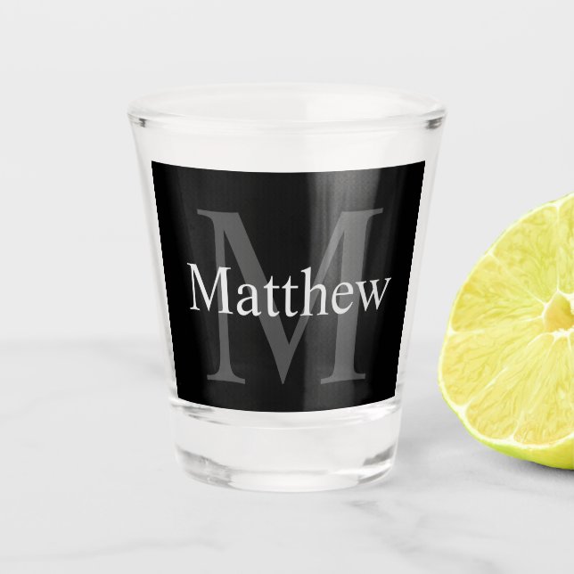 Personalised Black Shot Glass (Front)