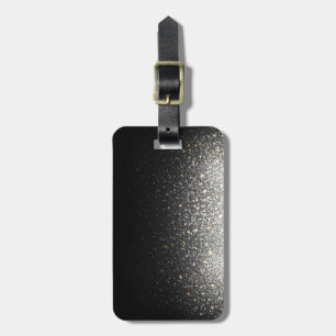 Personalised Black Sparkle Luggage Tag