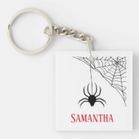Personalised Black Spider and Spider Web 
