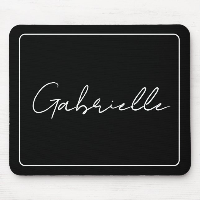 Personalised Black Trend Mouse Pad - Simpliciti (Front)
