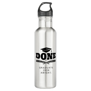 Personalised Black Typography Graduate 2021 710 Ml Water Bottle