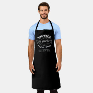 Personalised Black Vintage Aged To Perfection Apron