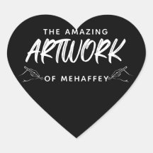 Personalised Black White Artist Artwork