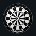 Personalised Black & White Bicolor Dart Board<br><div class="desc">Personalised black & white bicolor Dart Board.</div>