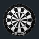 Personalised Black & White Bicolor Dart Board<br><div class="desc">Personalised black & white bicolor Dart Board.</div>
