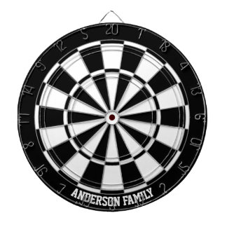 Personalised Black & White Bicolor Dart Board