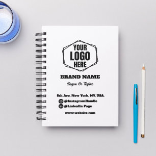 Personalised Black & White Business Logo Branded Planner