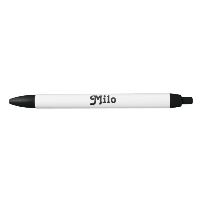 Personalised black white custom name cute text blue ink pen (Front)