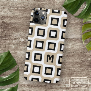 Personalised Black White Geometric Art Pattern iPhone 11 Pro Max Case