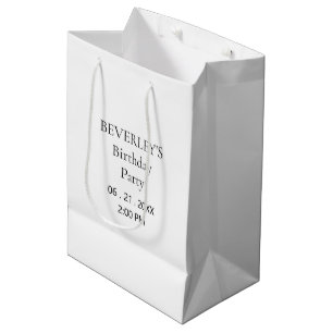 Personalised Black & White Medium Gift Bag