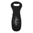 Personalised black & white monogram wine tote bag