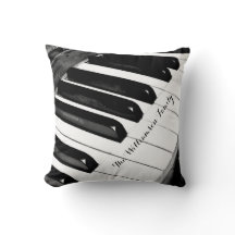 Personalised Black & White Music Themed Piano Keys