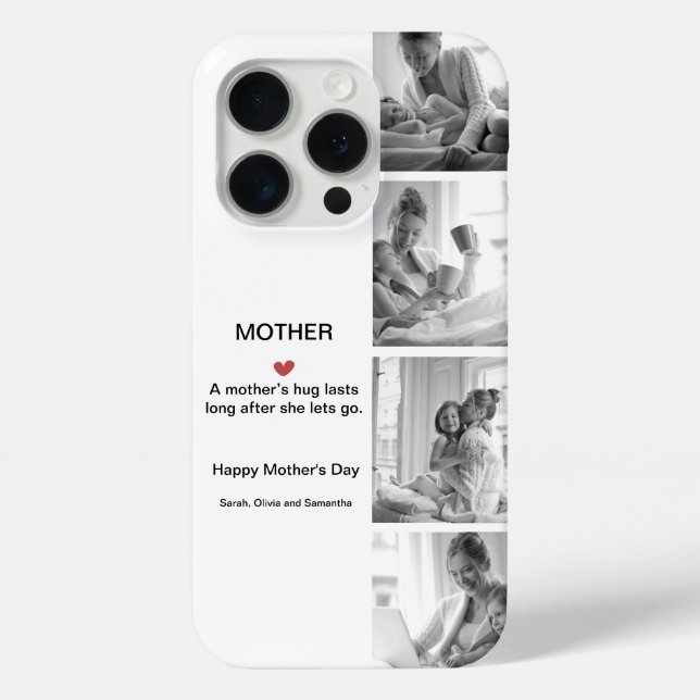 Personalised Black & White Photo Collage |  Case-Mate iPhone Case (Back)