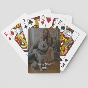 Personalised Black & White Photo Playing Cards
