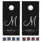 Personalised Black White Script Monogram Name