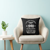Personalised black white vintage 75th birthday 